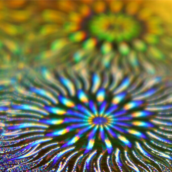 Dual Colour Precise Positioning Partial Holography